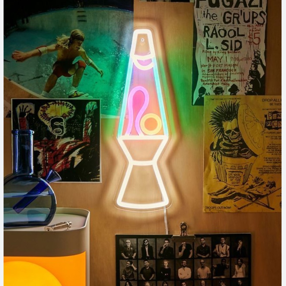 NWT Urban Outfitters Lava Lamp Neon Sign